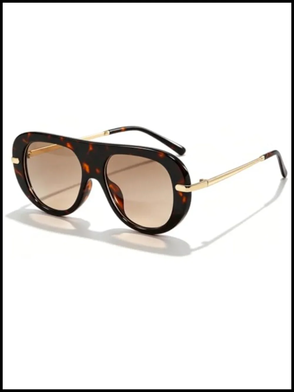 Retro Oversized Aviator Sunglasses with UV400 Protection for Women Men